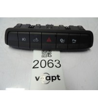 Botões Pisca Alerta / Farol Milha Fiat Strada Volcano 2021 Preto