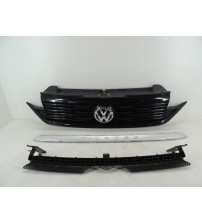 Kit Grade C/ Aplique Para-choque Dianteiro Vw T-cross 2020 Plástico