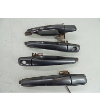 Jogo Maçanetas Externas Das Portas Mitsubishi Airtrek 2008 Cinza Dianteira/traseira