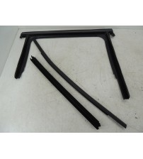 Borracha Canaleta Porta Traseira Direita Jeep Compass 2023 Preto