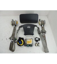 Kit Bolsas Tabelier Painel Hyundai Santa Fe 2008 Cinza-escuro