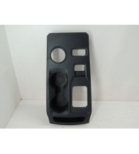 Moldura Alavanca Marchas C/ Porta Copos Ford Ranger Xlt 2024 Preto