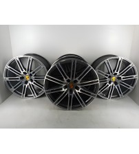 Jogo De Rodas Reformadas R22 Modelo Porsche Furação 5x120 Diamantada